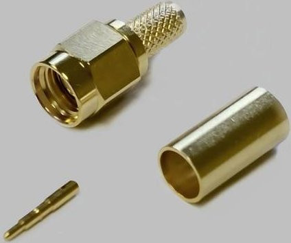 TRU COMPONENTS SMA-Steckverbinder Stecker gerade 50 Ohm Gold 100 Stück TC-2520014 - Bild 1