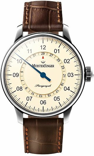 Meistersinger Einzeigeruhr, Automatik, Edelstahl, Leder, 43 mm, Unisex - Bild 1