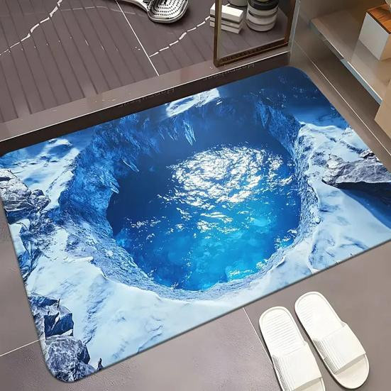 Pavo 3D Optische Illusion Fußmatte mit Tiefeneffekt, rutschfest und saugfähig, Kristallvelvet, Multicolour, B/T: 90 x 60 cm - Bild 4