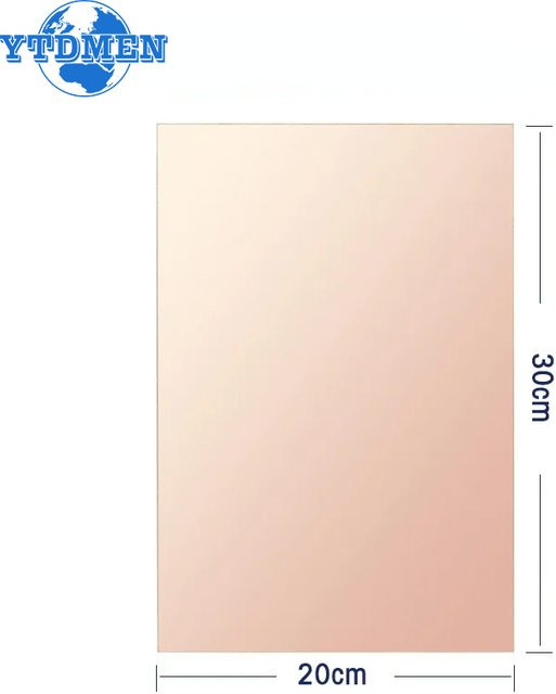 YTDMEN Kupferkaschierte FR4 Einseitige Laminat Platine DIY Universal Board B/B: 20 x 30 cm - Bild 1