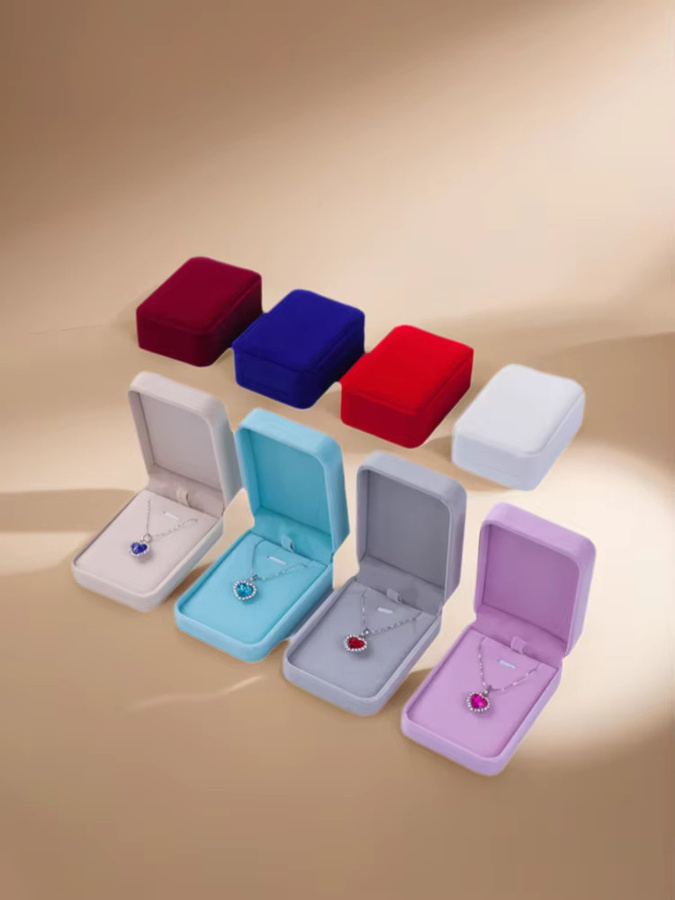 Schmuckbox von luckyiasv für Halsketten und Anhänger, blau, B: 10 cm, H: 7 cm - Bild 3
