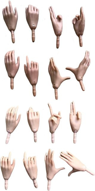 MENGF Puppenhände, Füße, Puppenzubehör, Weiß, Braun - Bild 1