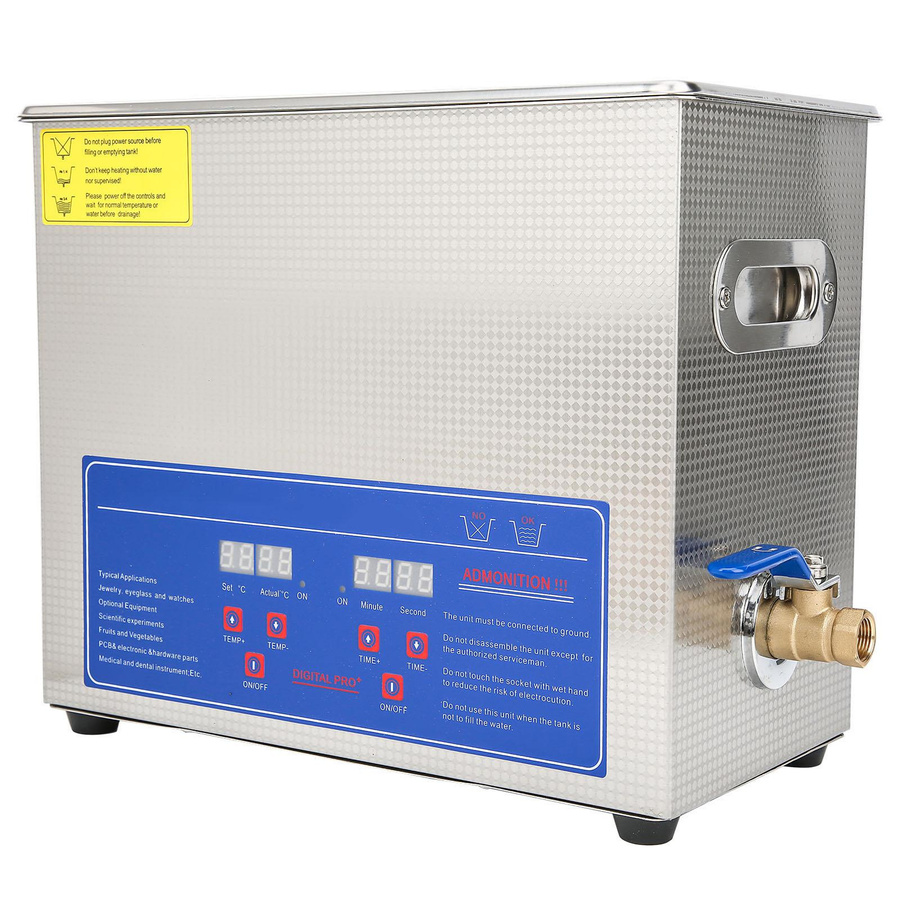 Aimo Digitaler Ultraschallreiniger aus Edelstahl mit Timer und 6L Tank in Silber - Bild 2