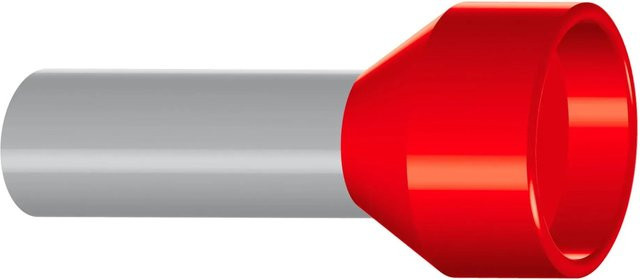 Hilpress Aderendhülsen isoliert Rot 10 mm² x 21 mm, 100 Stück - Bild 1