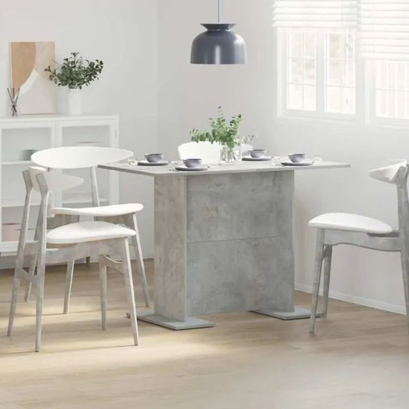 Modern minimalistischer Esstisch aus Holzwerkstoff in Beton-Optik von Vidaxl, Grau, B/T/H: 110 x 60 x 75 cm - Bild 1