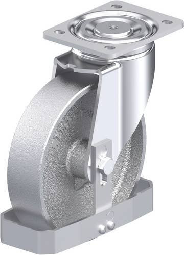 Blickle LH-G 200G-FS Stahlblech-Lenkrolle in Silber mit 200 mm Rad-Durchmesser und einer Tragfähigkeit von 900 kg - Bild 1