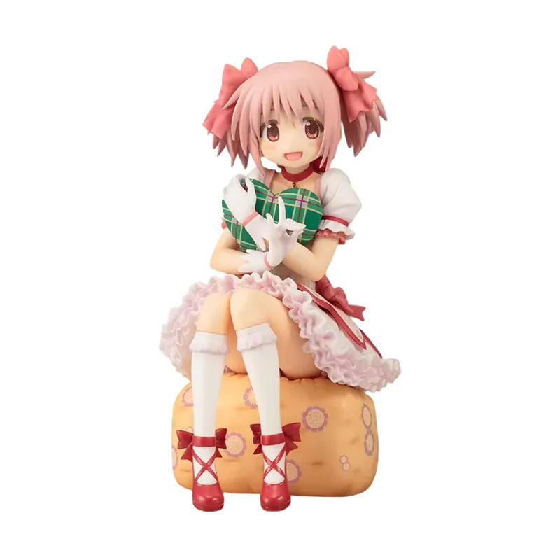 Bandai Puella Magi Madoka Magica Figur in Rosa, 14 cm sitzendes PVC Desktop Ornament für Sammler und Kinder - Bild 3