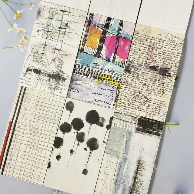 40 Blatt Vintage-Scrapbook-Materialpapier in Multicolour für DIY-Tagebücher, Planer und Journaling-Zubehör - Bild 1