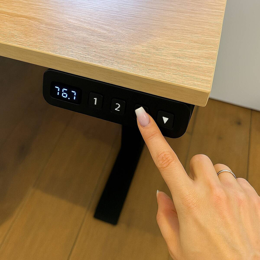 Schildmeyer Schreibtisch Emmik elektrisch höhenverstellbar Eiche Nachbildung B: 138 cm, T: 60 cm - Bild 3