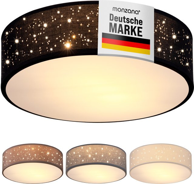 Monzana Deckenlampe Sternenhimmel in Schwarz aus Stoff und Aluminium, Durchmesser: 30 cm - Bild 1