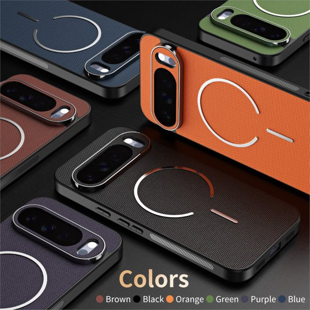 MagSafe Stoffhülle für Google Pixel 9 8 7 10 11 Pro XL 7A 8A Blue Slim Cover mit magnetischer kabelloser Ladefunktion - Bild 1