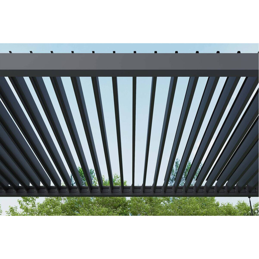 Moderne Pergola aus Aluminium in Anthrazit B/H/L: 589 x 300 x 254,5 cm - Bild 2