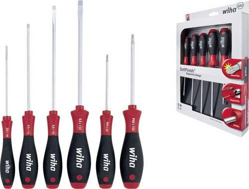Wiha Schraubendreher-Set SoftFinish 6-teilig mit Schlitz und Phillips - Bild 1