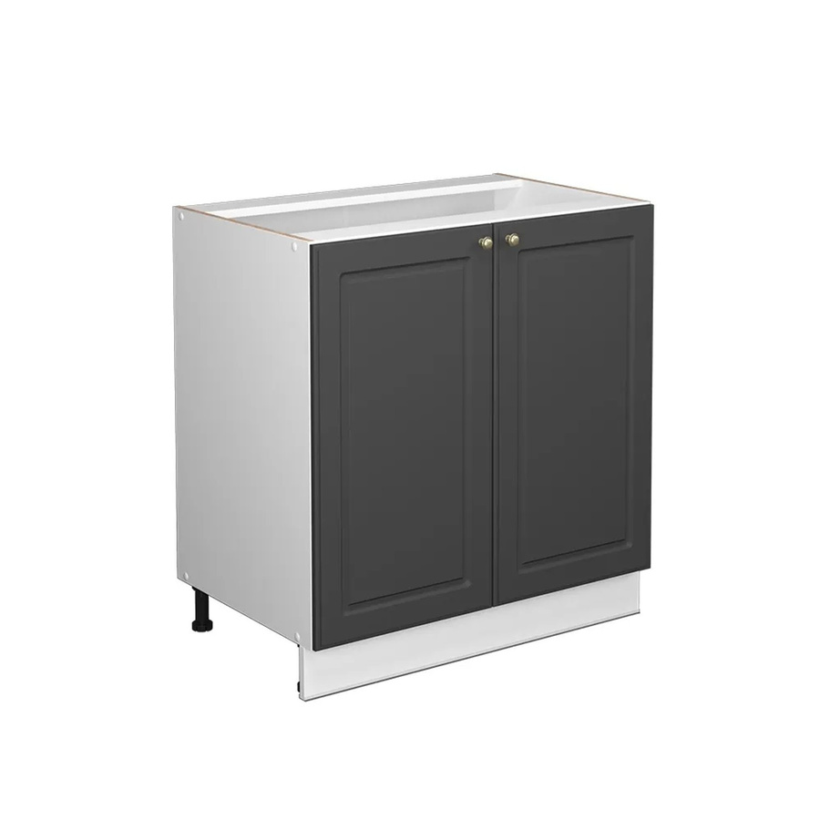 Vicco Spülenunterschrank Fame-Line in Anthrazit-Gold/Weiß mit Regal, Breite: 80 cm - Bild 2