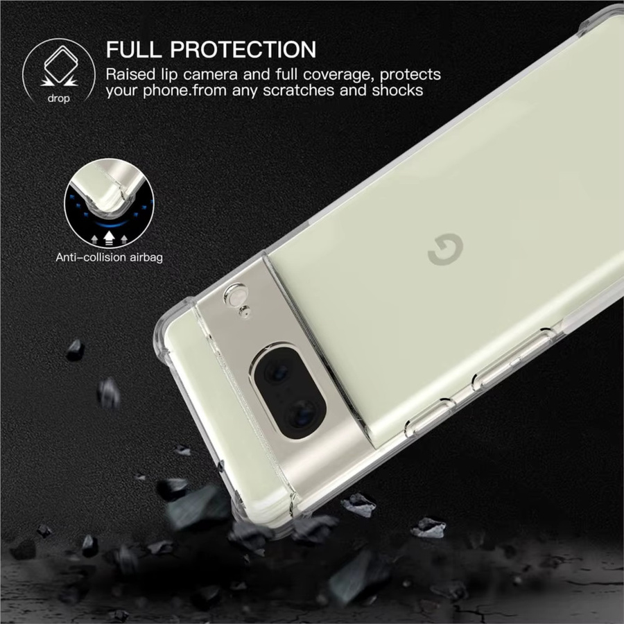 Stoßfeste transparente Air-Bag Schutzhülle für Google Pixel 6 7 8 9 10 Pro XL und Pixel 6A 7A 8A 9A mit 1,5 mm Dicke - Bild 5