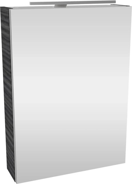 Fackelmann Spiegelschrank SBC Dark Oak mit Softclose Türen und LED-Beleuchtung, B/T/H: 50 x 15,3 x 68 cm - Bild 1
