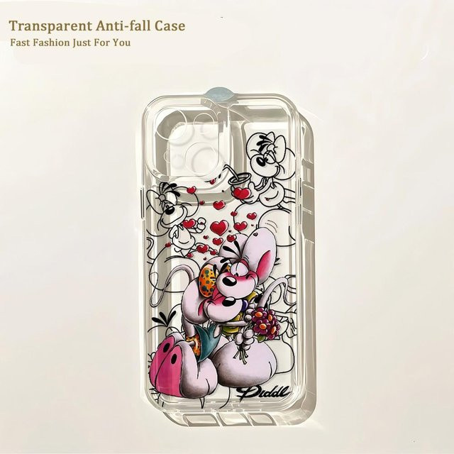 Cartoon Diddls Mäuse Handyhülle für Samsung Galaxy S26 S25 S24 S23 S22 S21 S20 FE Note20 Note10 Edge Plus Ultra Lite 5G in Transparent - Bild 1