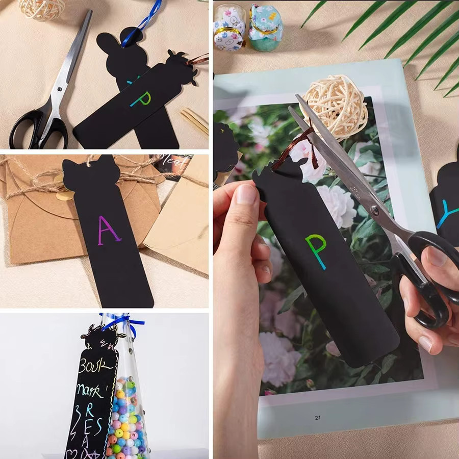 XJM Lesezeichen zum Rubbeln in verschiedenen Stilen, bunte Graffiti-Zubehörteile für kreative DIY-Malprojekte, 12 Stück, Multicolor - Bild 6