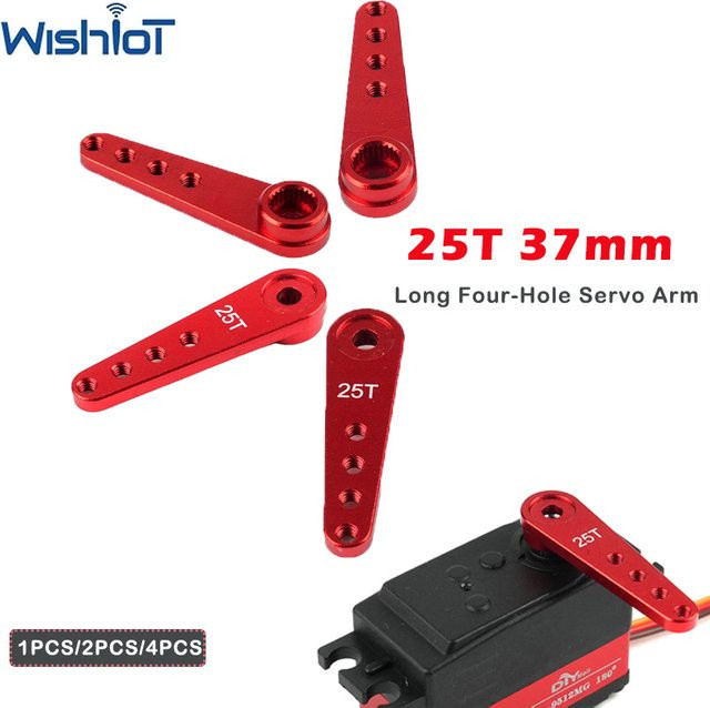 wishiot Roter Aluminium-Servohornarm 25T Standard-Servoteile, Modellspielzeug Zubehör - Bild 1