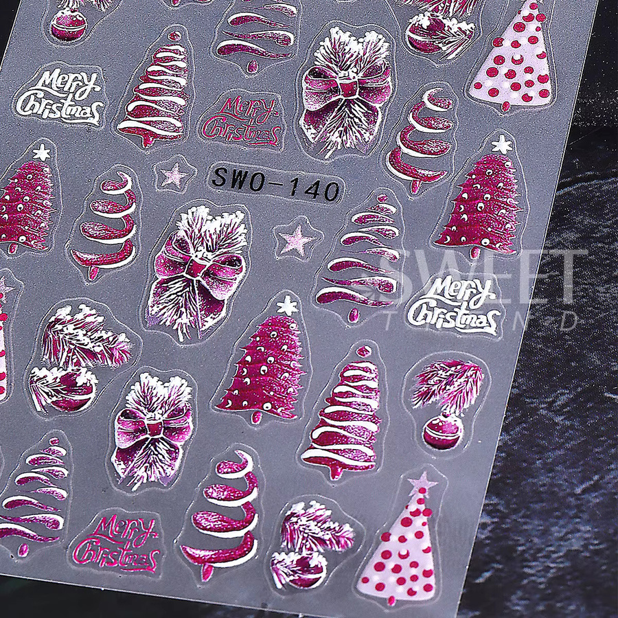 SWEET TREND Nagelaufkleber, Matt, Weihnachten Design, 2 Stück - Bild 2