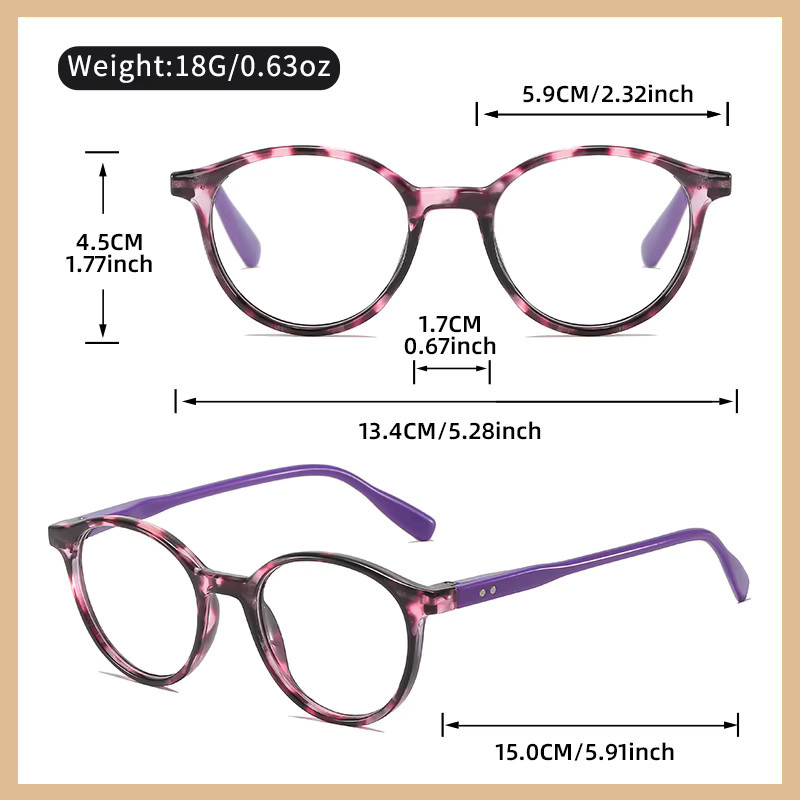 Oyalie Lesebrille, Rund, Vollrand, Kunststoff, Transparent - Bild 3