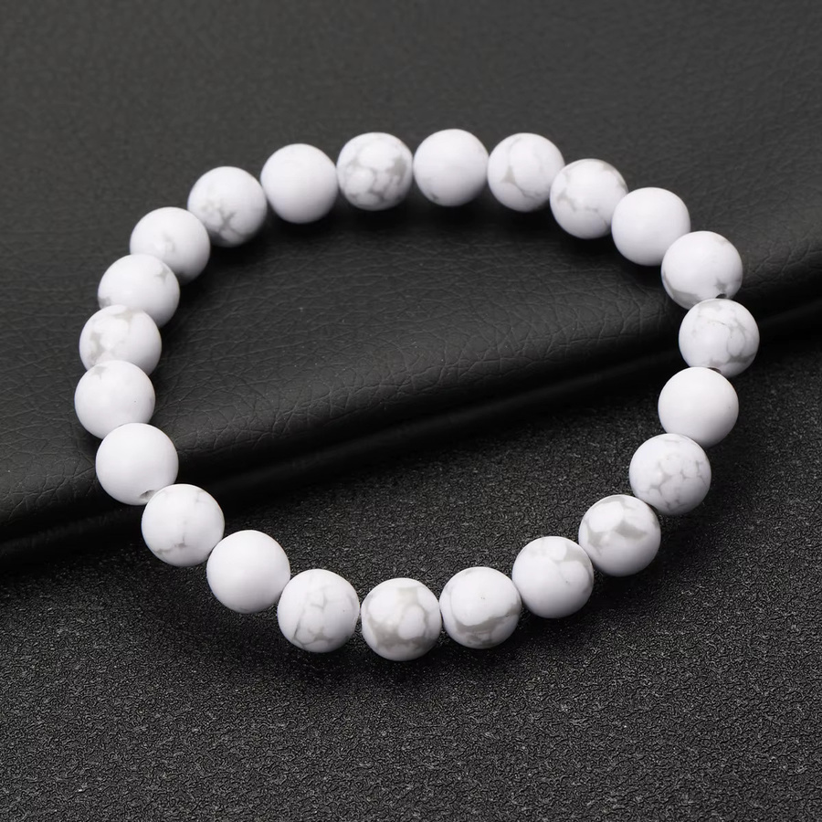 SANSWL Armband, weiße Howlith Türkis Perlen, Damen - Bild 4