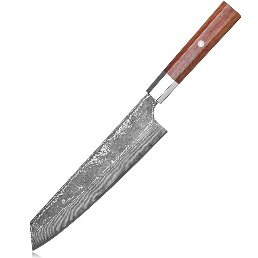 MOSTODOZO Kiritsuke Kochmesser aus handgefertigtem Damaszener Stahl mit Holzgriff, 20,8 cm - Bild 7