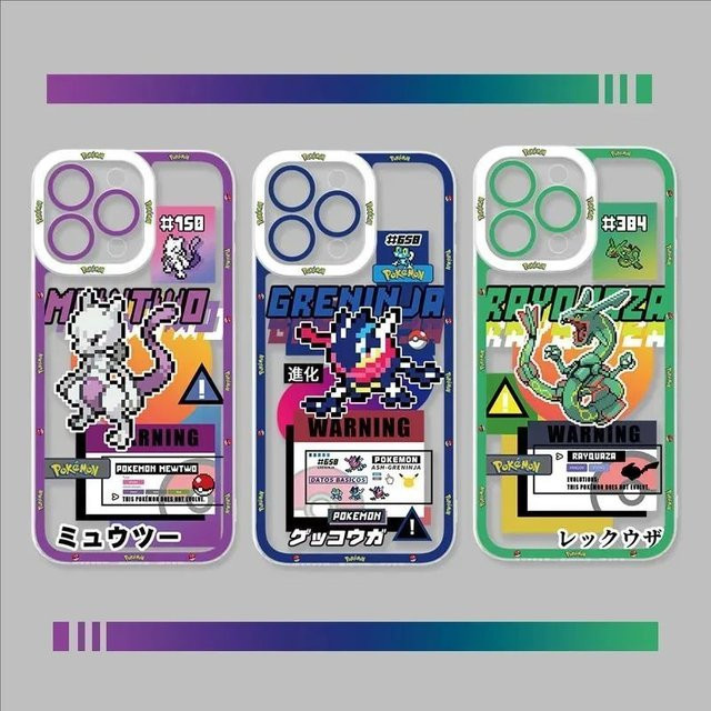 ZEKROM Handyhülle für Motorola Moto G9 G22 G32 G53 G30 G71 G72 G73 Edge 40 Pro mit Greninja Rayquaza Latias Design in Transparent - Bild 1