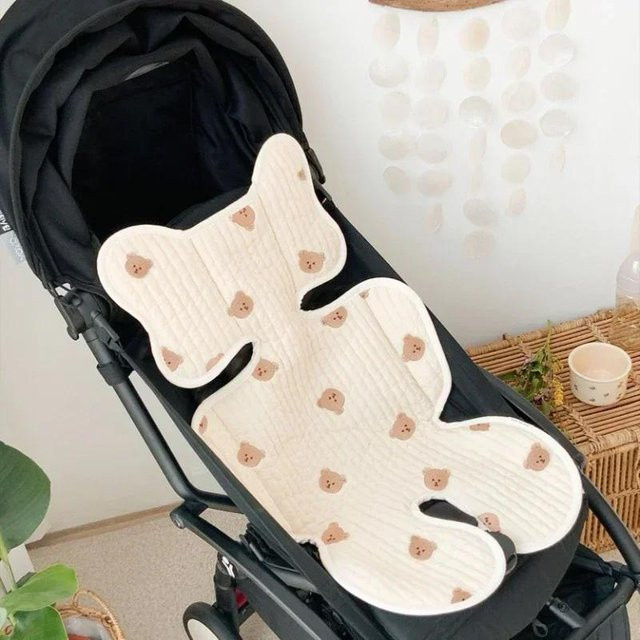 Binchi Outdoor Product Baby Kinderwagen Liner aus atmungsaktiver Baumwolle in Beige - Bild 1
