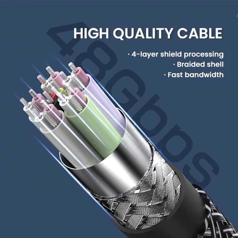 NIERBO HDMI 2.1 Verlängerungskabel mit Nylon-Geflecht, unterstützt 8K@60Hz, 4K@120Hz und 48 Gbit/s - Bild 6