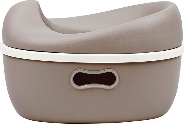 Nattou 3in1 Töpfchen, WC-Sitz und Schemel aus Kunststoff in Beige, B/T/H: 34,0 x 34,0 x 28,5 cm - Bild 1