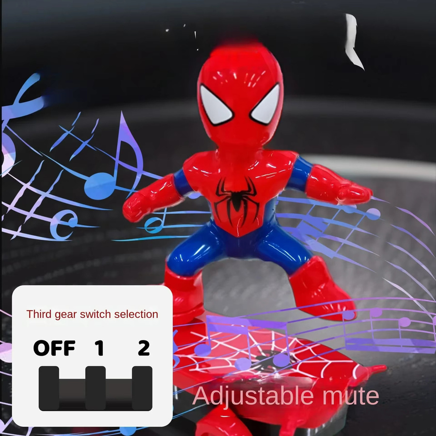 Hot Toys Marvel Spiderman Automatische Flip Rotation Skateboard, Stunt Roller, mit Sound - Bild 4