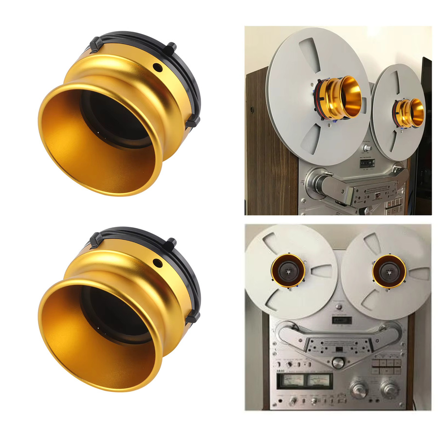 docooler NAB-Nabenadapter Set aus polierter Aluminiumlegierung für Studer, Akai und Teac, 1 Paar, Silber und Gold - Bild 4