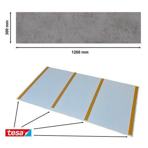 BARIDECOR AQUA Wandpaneel Concreto Oscuro in Schwarz und Grau in Steinoptik, Breite: 30 cm, Höhe: 120 cm, Tiefe: 3 cm - Bild 3