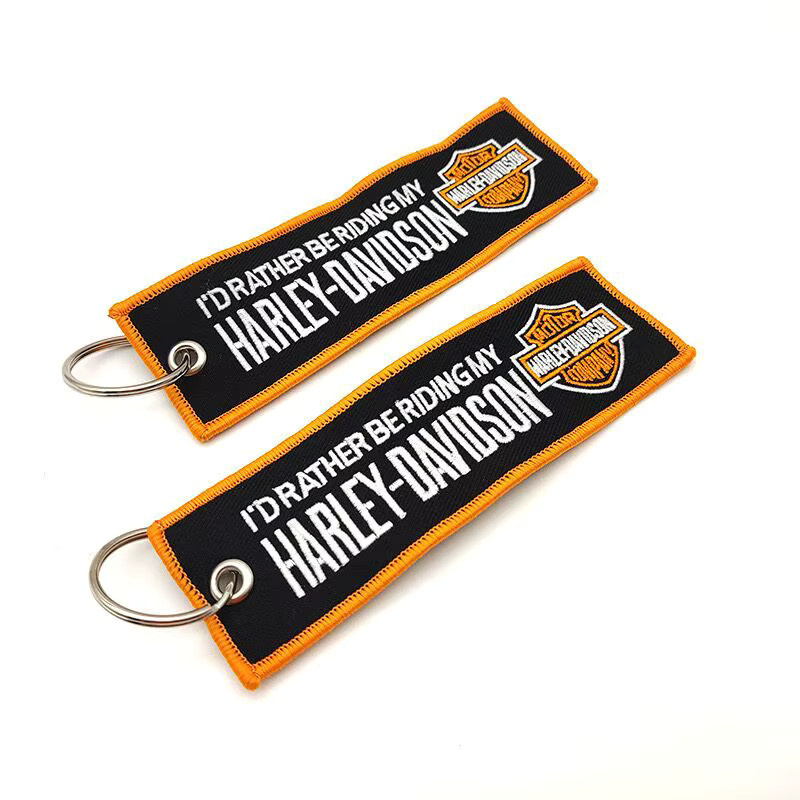 Harley Davidson Schlüsselanhänger, doppelseitige Stickerei - Bild 2