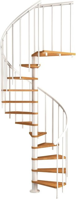 Dolle Spindeltreppe Montreal in Weiß mit 11 Stufen und Ø 120 cm - Bild 1