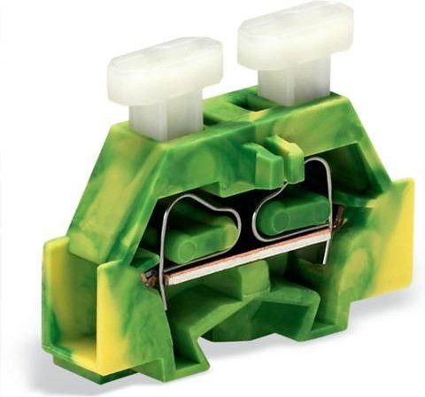 WAGO 261-307/341-000 Einzelklemme 6mm Zugfeder in Grün und Gelb, 200 Stück - Bild 1