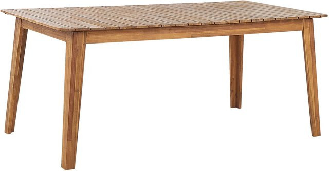 Beliani Gartentisch FORNELLI aus Akazienholz in hellem Braun, B/T/H: 180 x 90 x 75 cm - Bild 1
