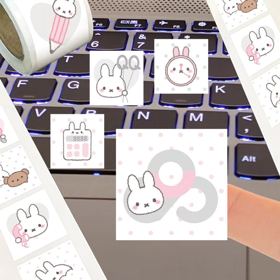 Miffy Aufkleber, Cartoon-Kaninchen, 500 Stück - Bild 2
