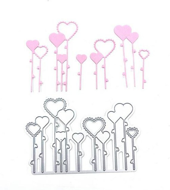 Metall Schneidwerkzeuge in Herz-Form für Scrapbooking, DIY Papierkarten und Handwerk mit Prägestanzungen - Bild 1