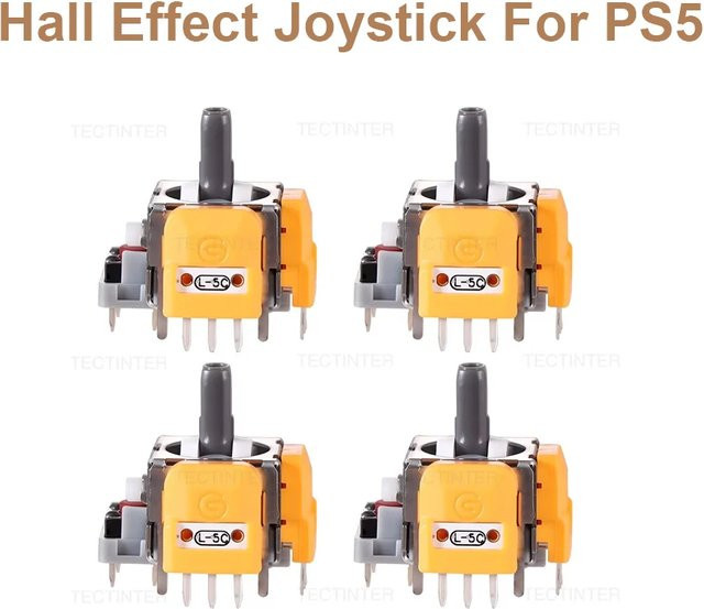TECTINTER Hall-Effekt-Joystick-Ersatz für PS5-Controller, 3D-analoger Thumb-Stick für Playstation 5 Gamepad-Reparaturteile, Multicolor - Bild 1