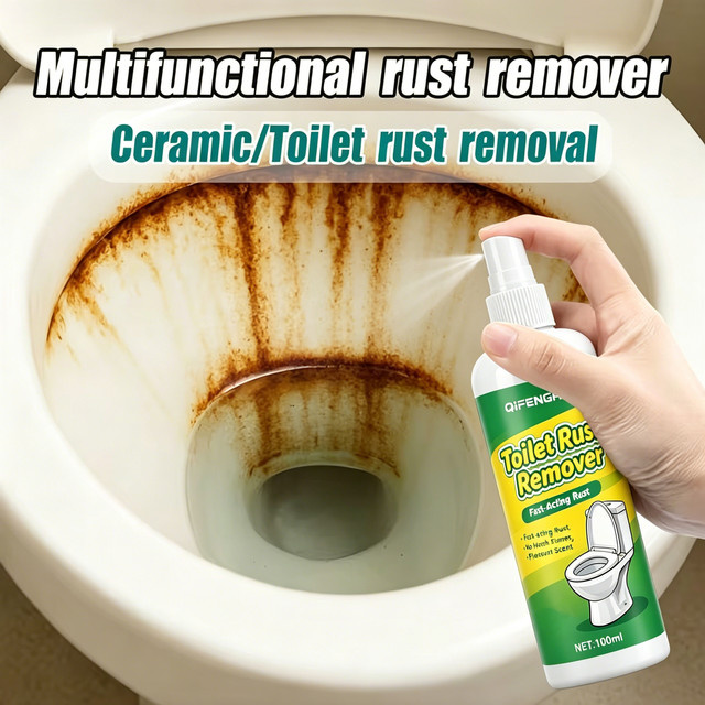 QIFENGHE Toiletten-Rostentferner und Kalklöser in Weiß zur Entfernung von Hartwasserflecken, Rost und Schmutz für Toilettenschüsseln und Badezimmeroberflächen - Bild 1