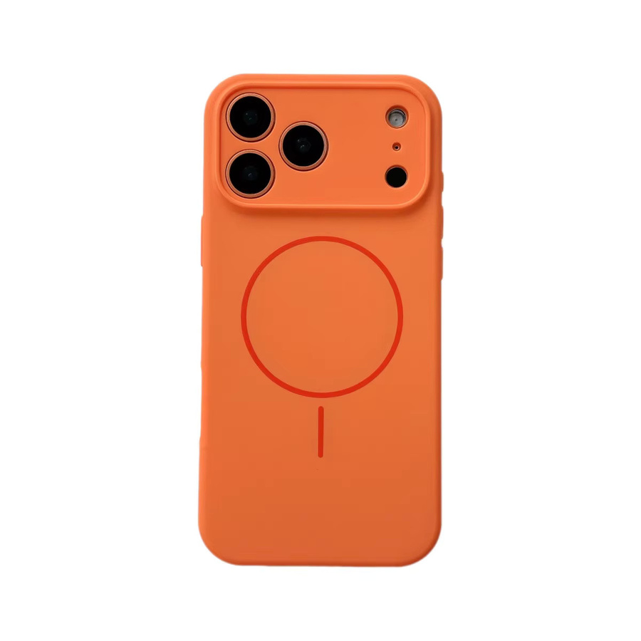 szHAIyu MagSafe Flüssigsilikon Schutzhülle für iPhone 12 bis iPhone 17 Pro Max in Orange - Bild 2