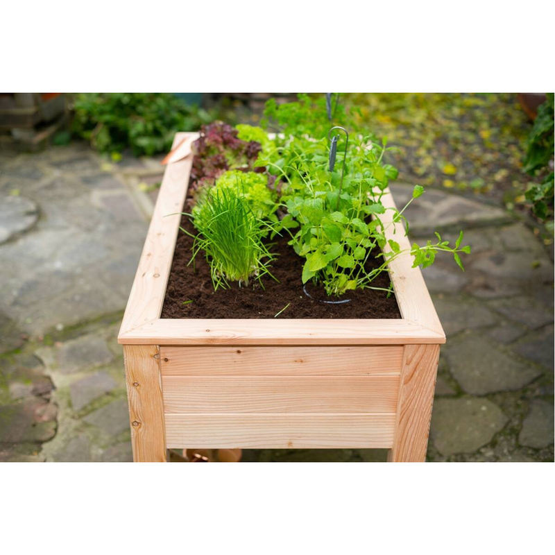 Westmann Stelzenhochbeet Emily aus Lärchenholz, natur, B/T/H: 120 x 65 x 75 cm - Bild 7