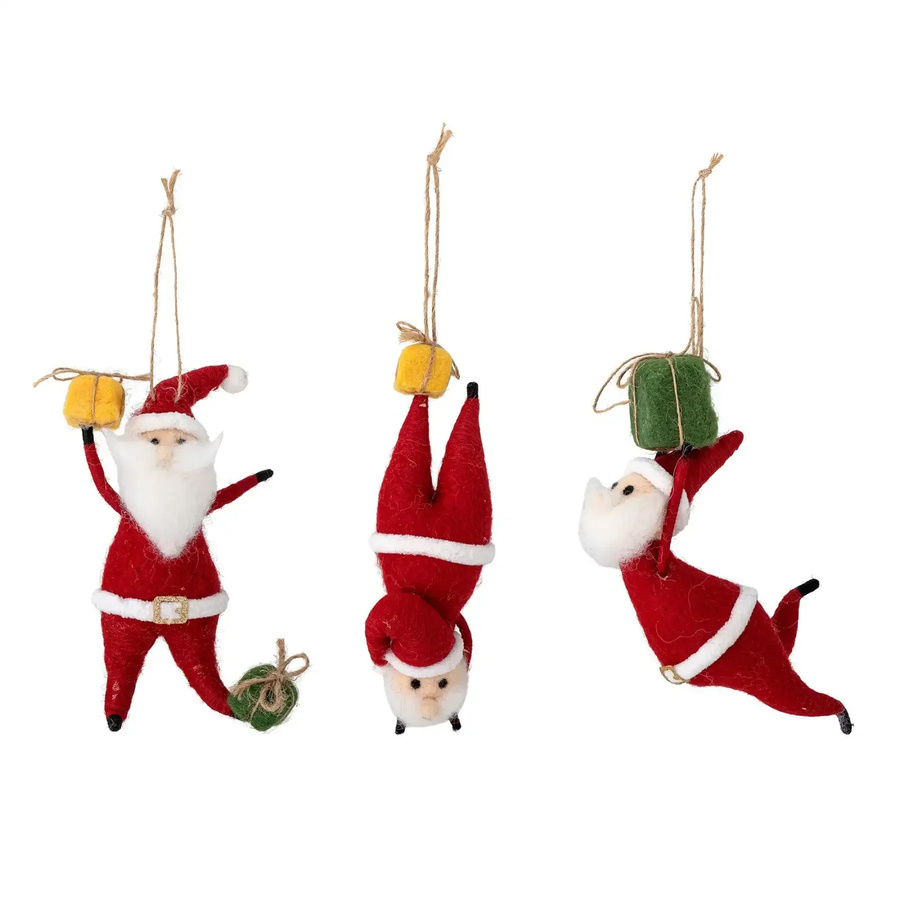 Bloomingville Weihnachtsanhänger Giles aus Wolle, Set mit 3 Stück, rot, Höhe: 17 cm - Bild 1