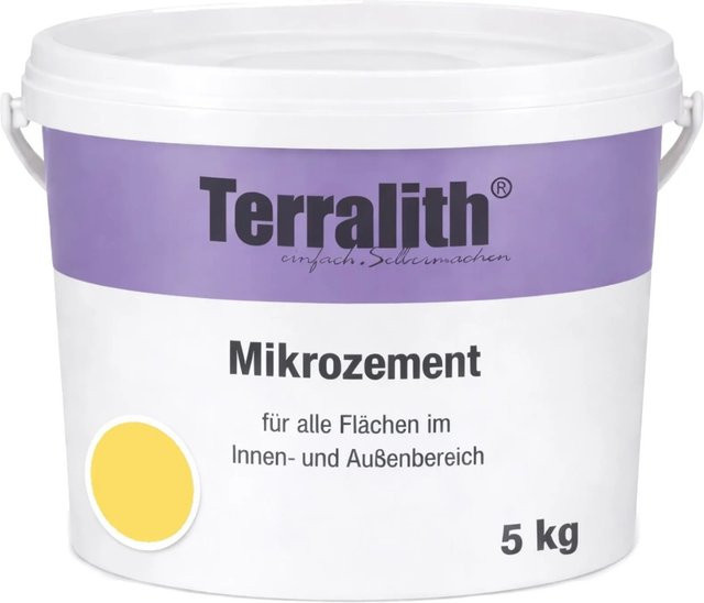 Terralith Mikrozement Fix & Fertig LFC0153 Zitronengelb 5kg Fein für 3,5qm - Bild 1