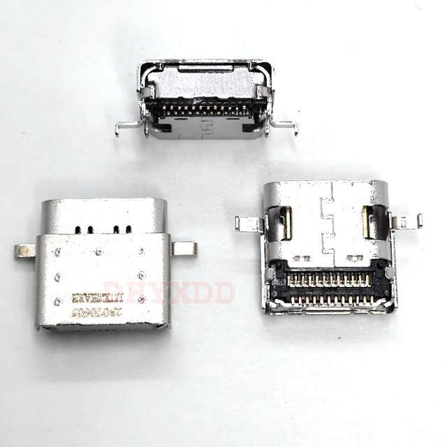 Dell USB-C 24-Pin Ladeport Buchse als PCB Lötstecker in Silber für Modelle 7420, 3520 und 5330 - Bild 1