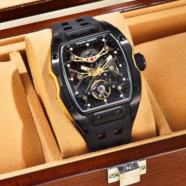 Pagani Design Automatikuhr, Edelstahl, Silber, Saphirglas, Herren - Bild 1