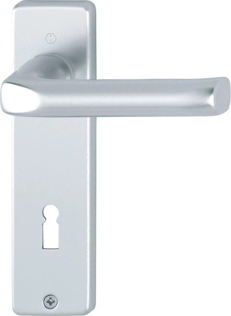 Hoppe Kurzschild-Garnitur London BB in Aluminium Natur/Silber, 37 mm - 47 mm - Bild 1