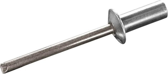Goebel Becher-Blindnieten aus Aluminium und Edelstahl A2 in Silber, Durchmesser: 4,8 mm, Höhe: 14,0 mm, Flachkopf Nieten - Bild 1